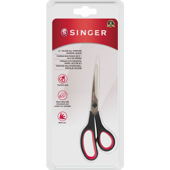 SINGER® 20.3 cm All Purpose Scissor, Black